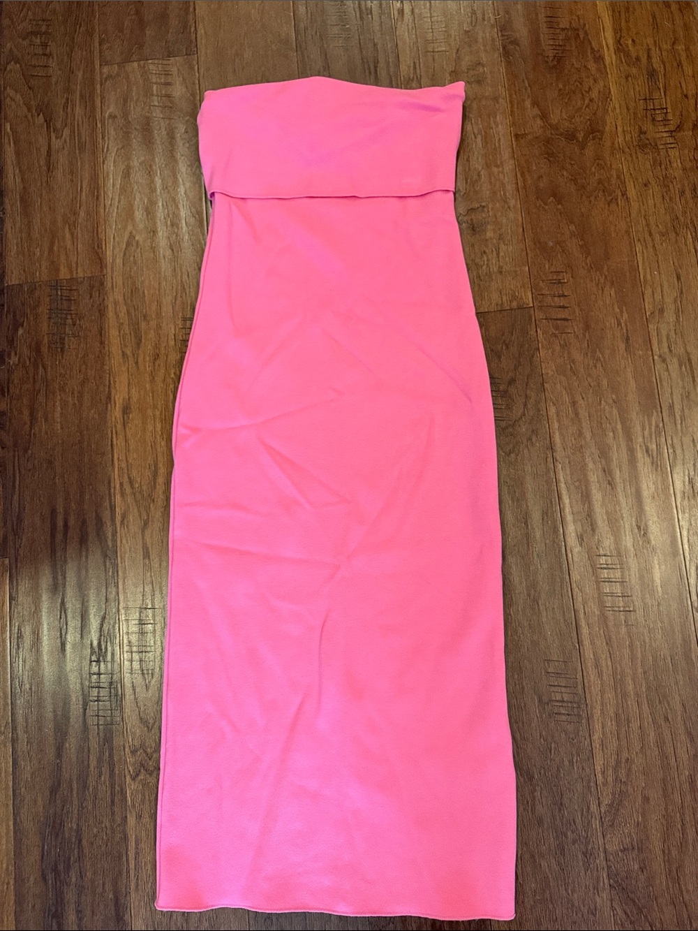Zara Strapless Hot Pink Midi Dress
